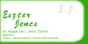 eszter jencs business card